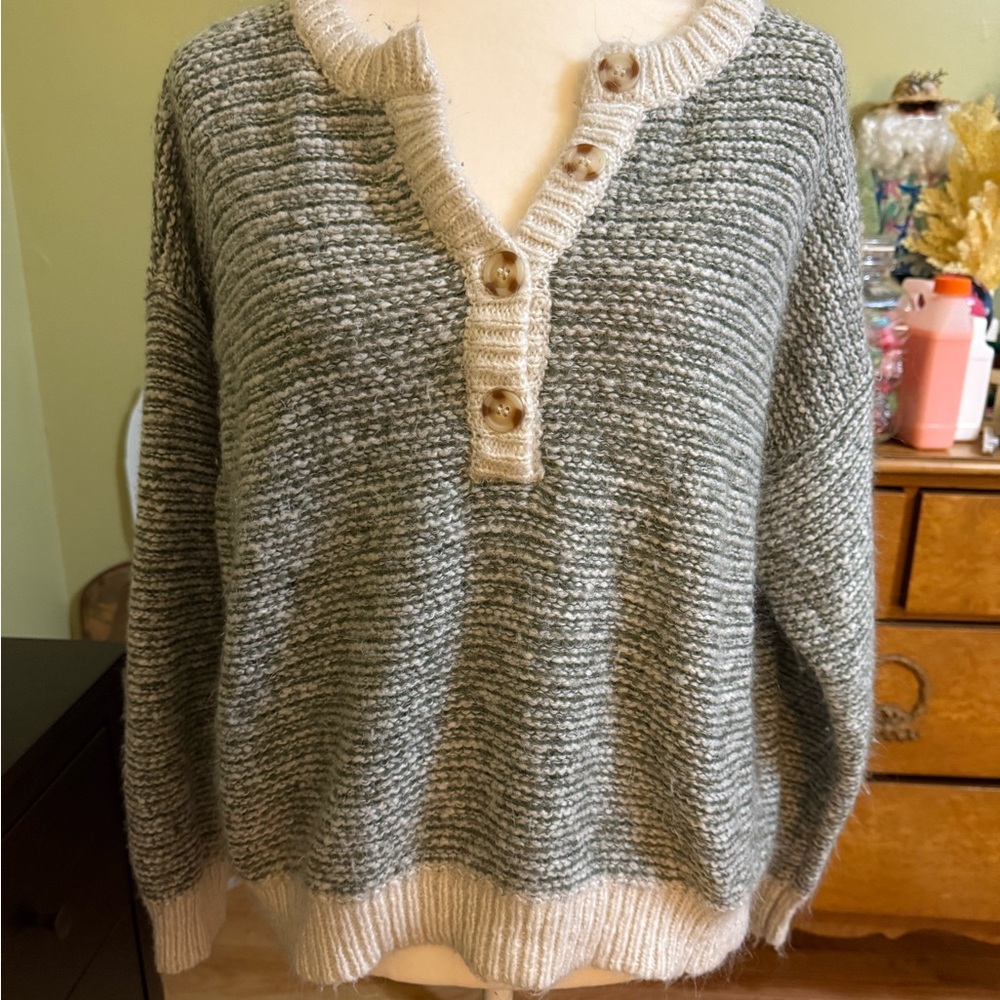 Knit Button Sweater
